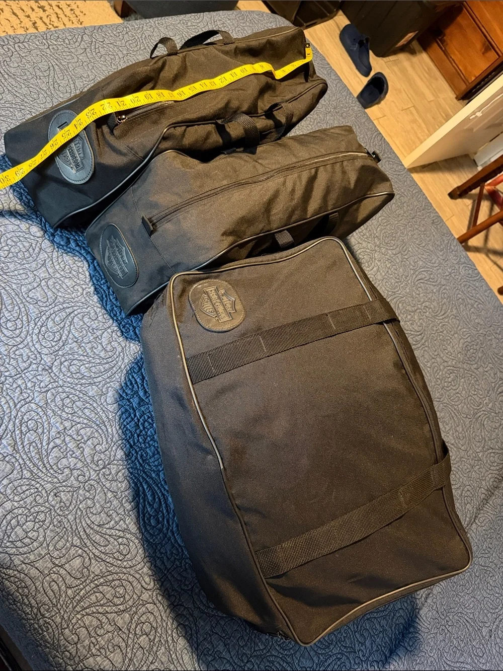 Saddle Bags and Rack bag.